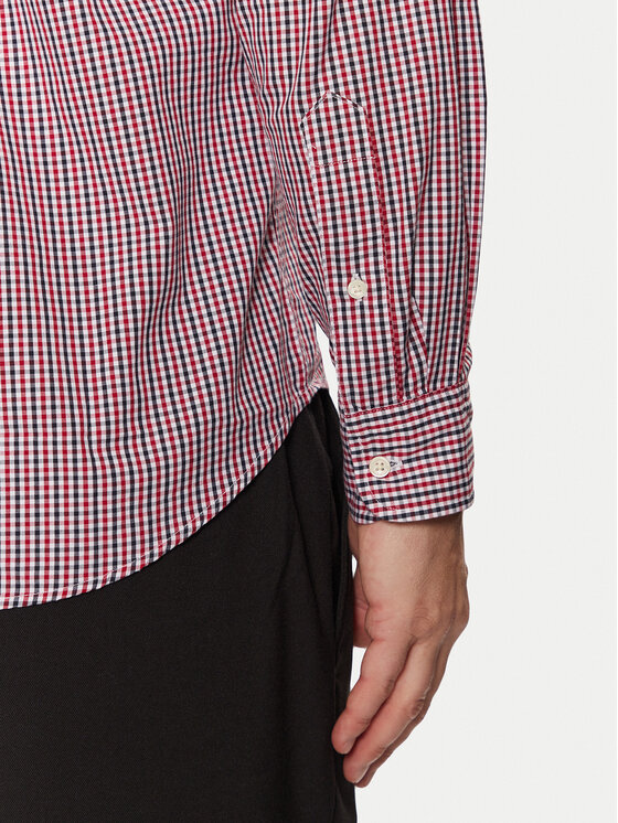 Tommy Hilfiger Tommy Hilfiger Koszula Gingham MW0MW37548 Czerwony Regular Fit