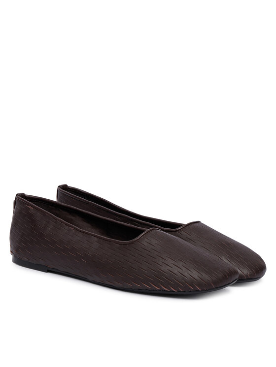 Calvin Klein Calvin Klein Baleriinad Oblique Ballerina Cut Lth HW0HW03033 Bordoopunane