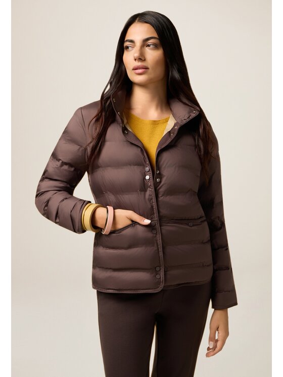 Oltre Oltre Giubbotto piumino F636R001454N022 Marrone Baggy Fit