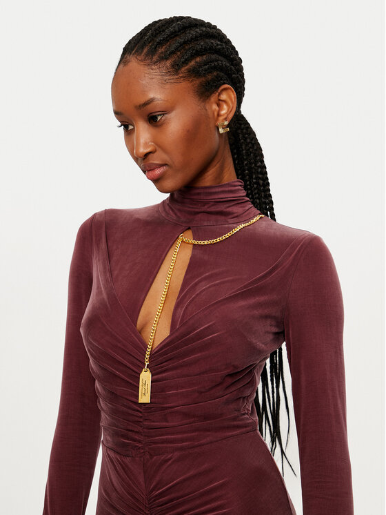 Elisabetta Franchi Elisabetta Franchi Večerna obleka AB-616-46E1-V800 Bordo rdeča Regular Fit