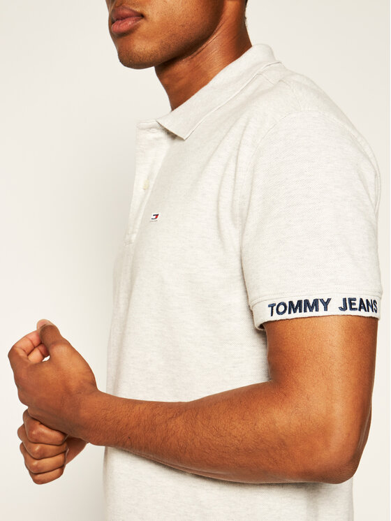 Tommy Jeans Tommy Jeans Tricou polo Tjm Branded Rib DM0DM07802 Gri Regular Fit