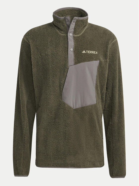 adidas adidas Felpa di pile Terrex XPLORIC IN0011 Verde Regular Fit