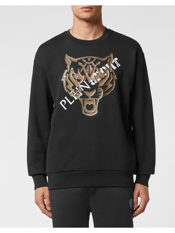 Plein Sport Plein Sport Longsleeve 1267 Czarny Regular Fit