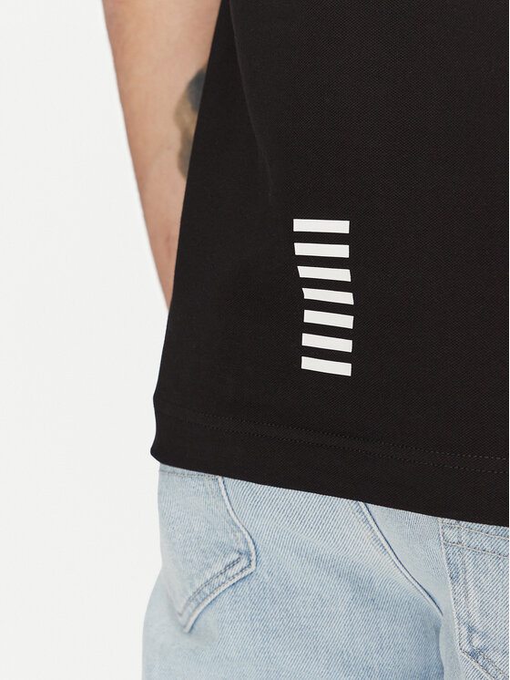 EA7 Emporio Armani EA7 Emporio Armani Тениска с яка и копчета 8NPF16 PJVUZ 1200 Черен Slim Fit