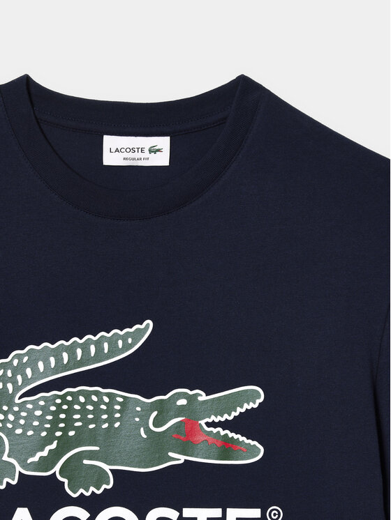Lacoste Lacoste T-shirt TH1285 Tamnoplava Regular Fit