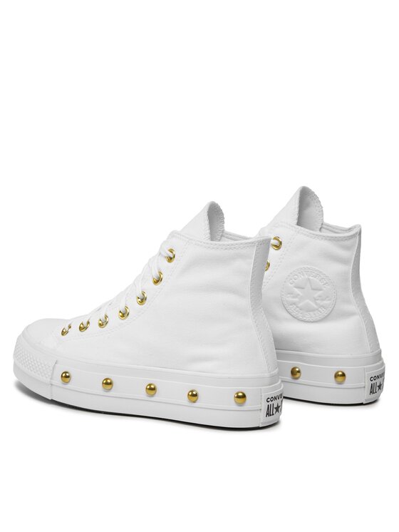 Converse Converse Trampki Chuck Taylor All Star Lift Platform Star Studded A06787C Biały