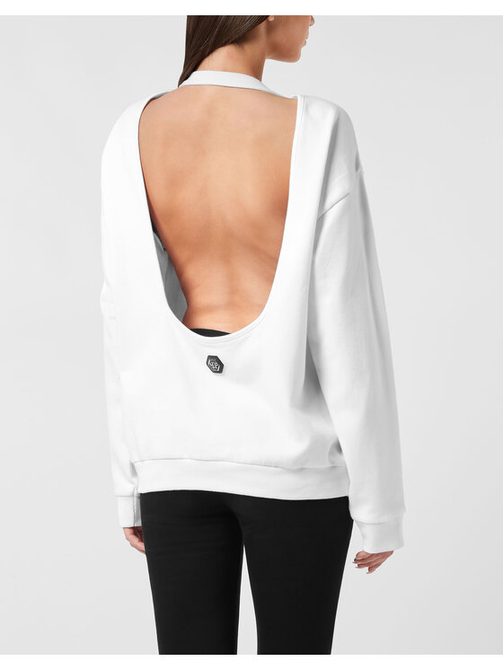 PHILIPP PLEIN PHILIPP PLEIN Bluza 26321 Biały Regular Fit