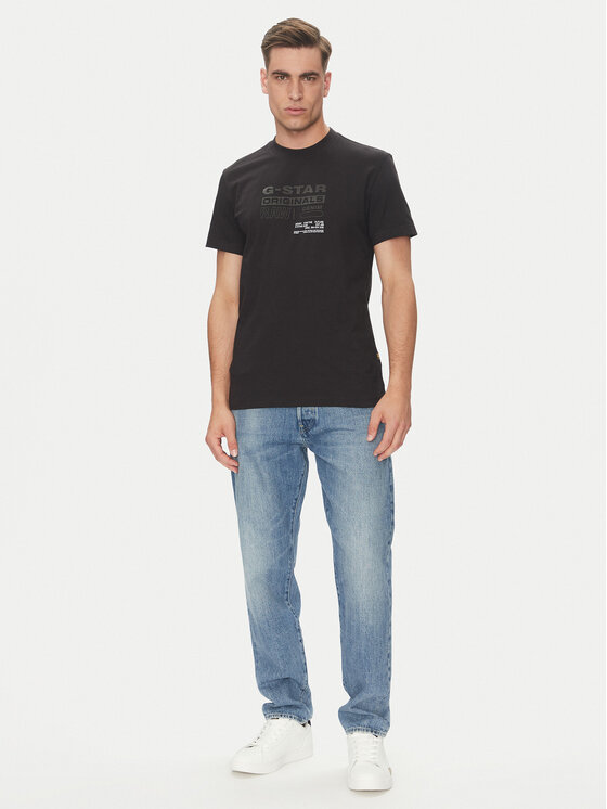 G-Star Raw G-Star Raw T-Shirt Originals D26044-C336 Czarny Regular Fit