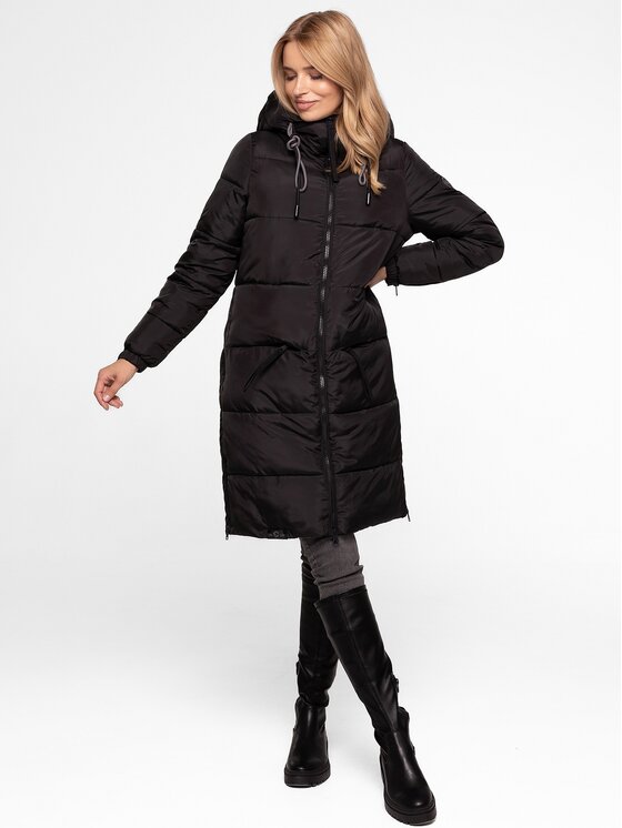 Perso Perso Kurtka damska BLH251010F Czarny Regular Fit