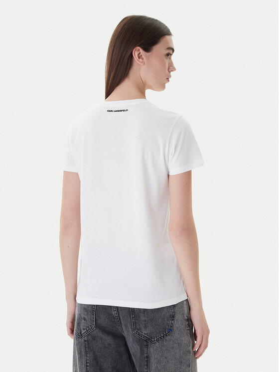 KARL LAGERFELD KARL LAGERFELD T-shirt A1W17019 Bianco Regular Fit