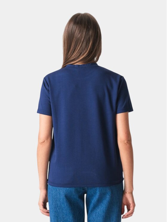 TeeShoppen TeeShoppen T-Shirt 'Basic Collection' Granatowy Oversize