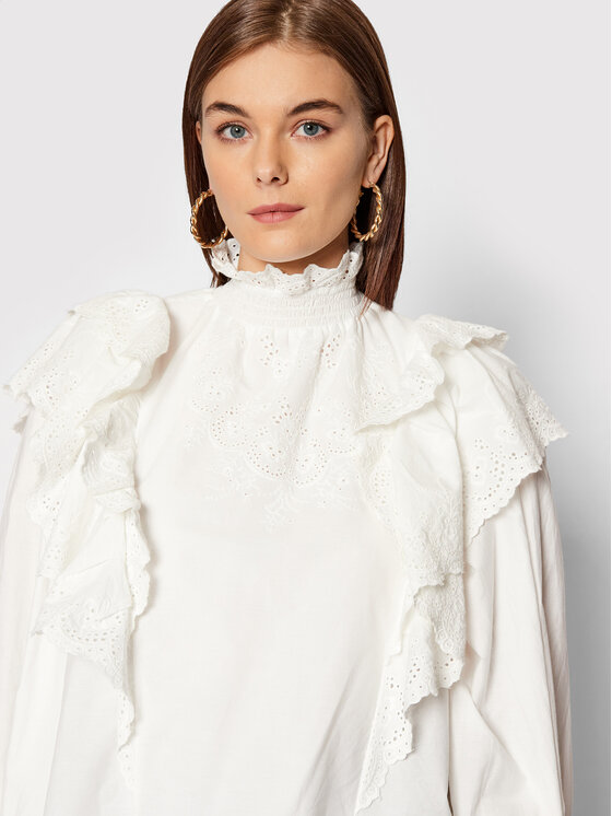 Notes Du Nord Notes Du Nord Блузка Bibi 12529 Білий Regular Fit