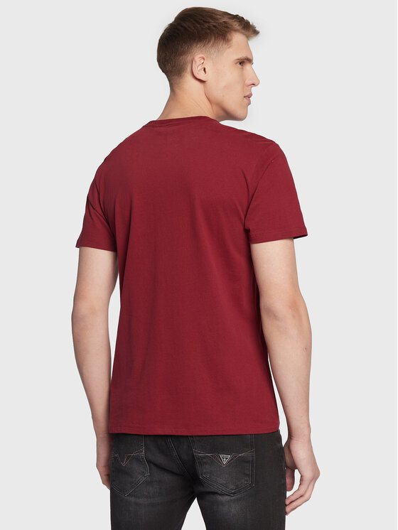 Guess Guess Футболка M3RI68 KBDK0 Бордовий Slim Fit