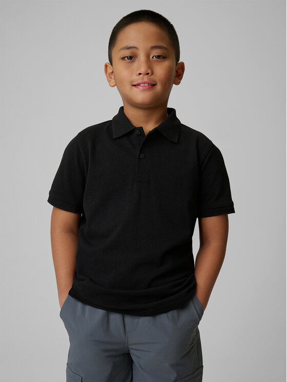 4F 4F Polo BASIC+ Czarny Regular Fit