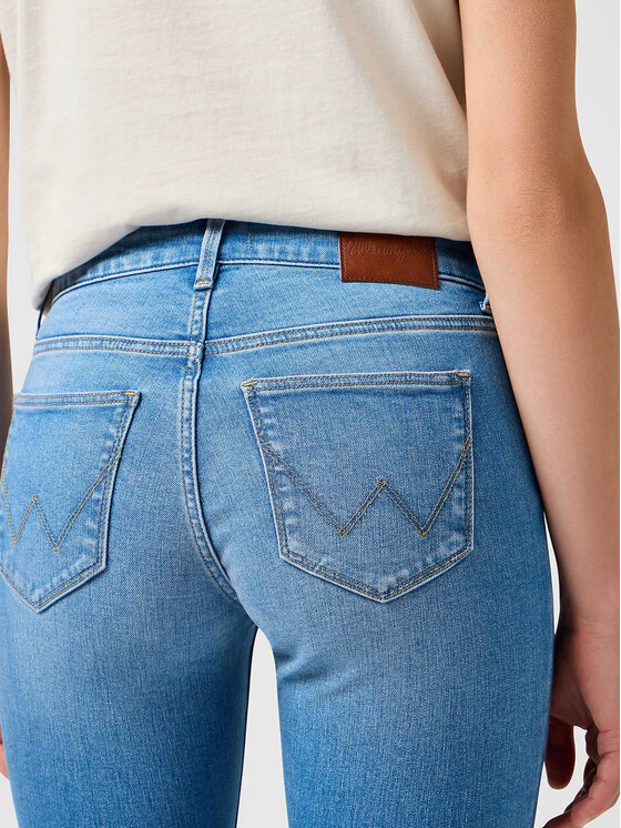 Wrangler Wrangler Jeansy WRANGLER 112351061 SKINNY Niebieski Skinny Fit