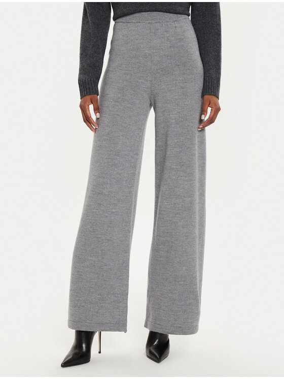 Weekend Max Mara Úpletové nohavice Epopea 2426336038 Sivá Regular Fit