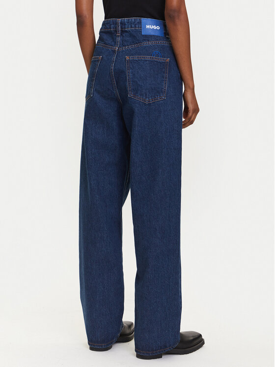 HUGO HUGO Jeans hlače Leni_B 50534157 Mornarsko modra Loose Fit