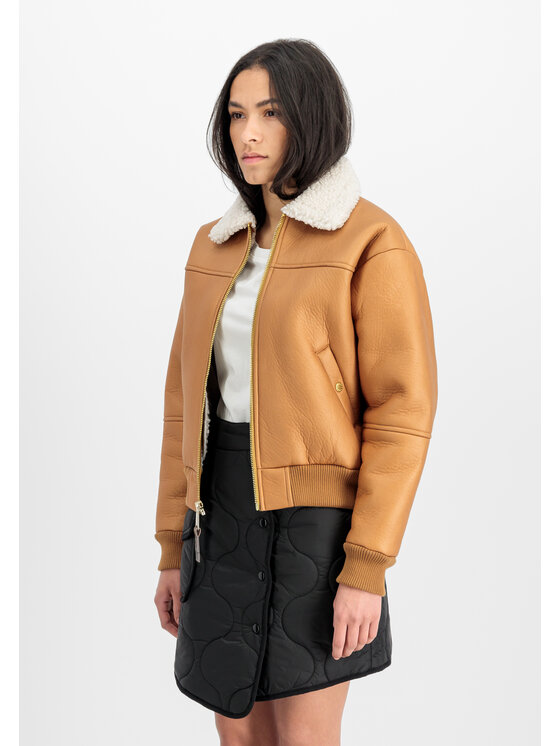 Alpha Industries Alpha Industries Kurtka bomber B-15 Modified Winter Jacket Women Beżowy Regular Fit
