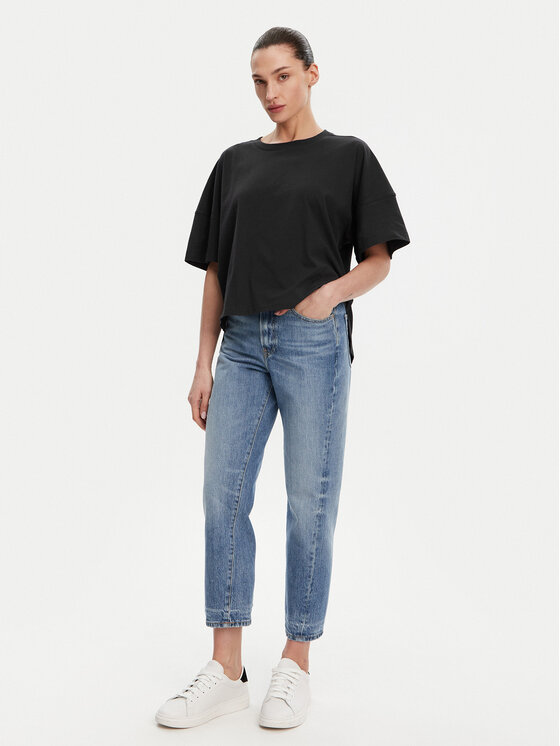 French Connection French Connection T-Shirt 76BZA Tmavomodrá Relaxed Fit
