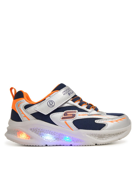 Skechers Skechers Sneakersy Meteor-Lights - Glow-Strider 401497L/SLOR Stříbrná