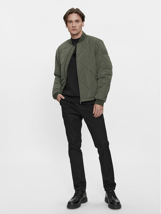 Calvin Klein Calvin Klein Яке бомбър Signature K10K111880 Зелен Regular Fit
