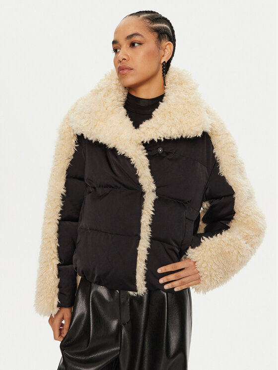 Patrizia Pepe Patrizia Pepe Δέρμα προβάτου 2O0141 A542 Μαύρο Regular Fit