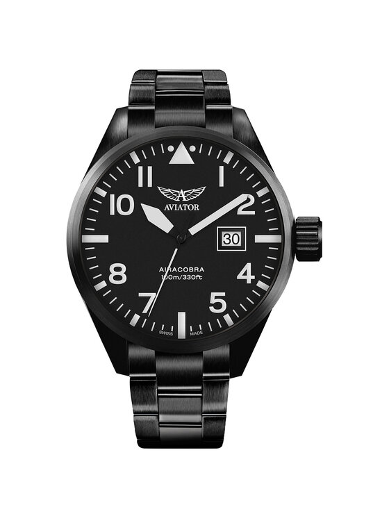 Aviator Aviator Zegarek V.1.22.5.148.5 Czarny