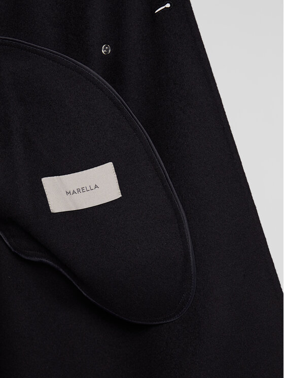 Marella Marella Cappotto di lana Harden 30160228 Blu scuro Regular Fit