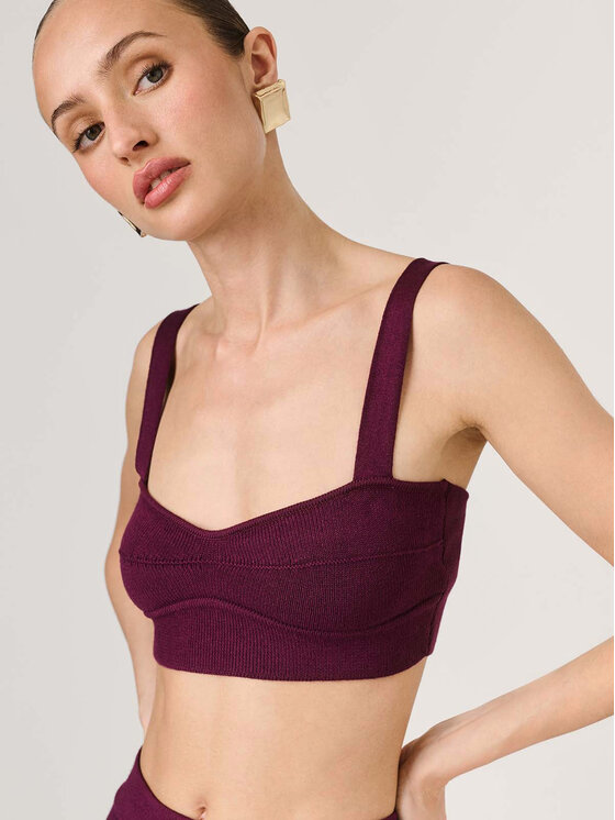 La Mania La Mania Top ANAIS Fialová Slim Fit