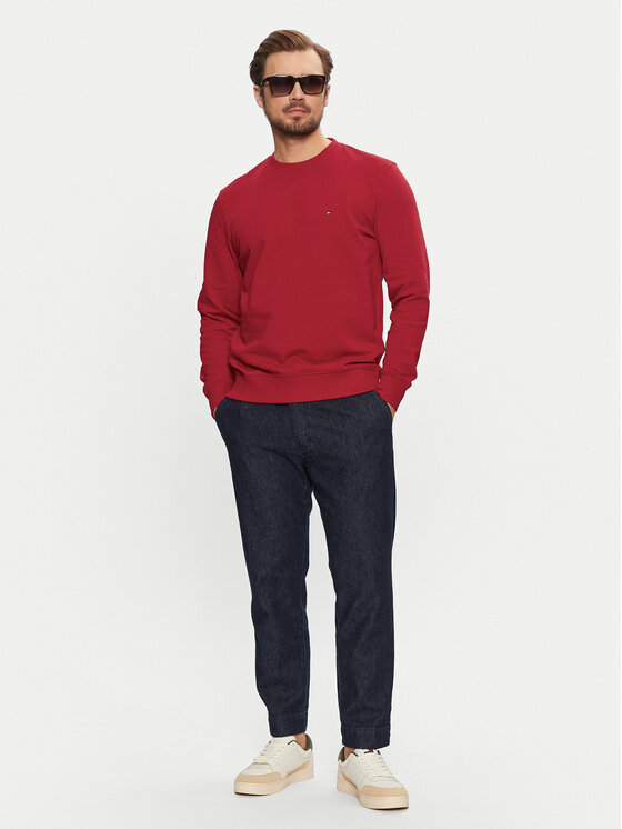 Tommy Hilfiger Tommy Hilfiger Pulóver Essential MW0MW37237 Piros Regular Fit