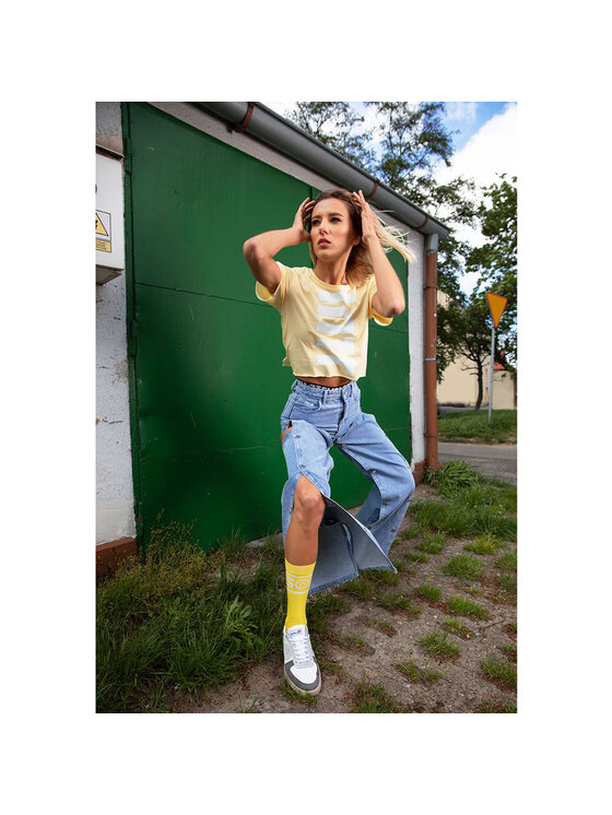 Zooksy Zooksy Skarpety wysokie unisex Nineties Żółty