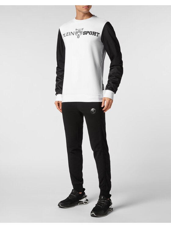 Plein Sport Plein Sport Longsleeve 13097 Biały Regular Fit