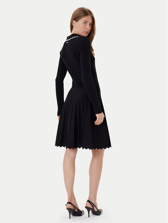 PINKO PINKO Kootud kleit Nisida 105422 A2PT Must Regular Fit