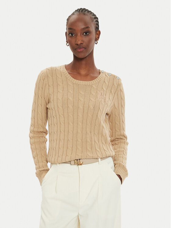 Lauren Ralph Lauren Sveter 200932223005 Béžová Slim Fit