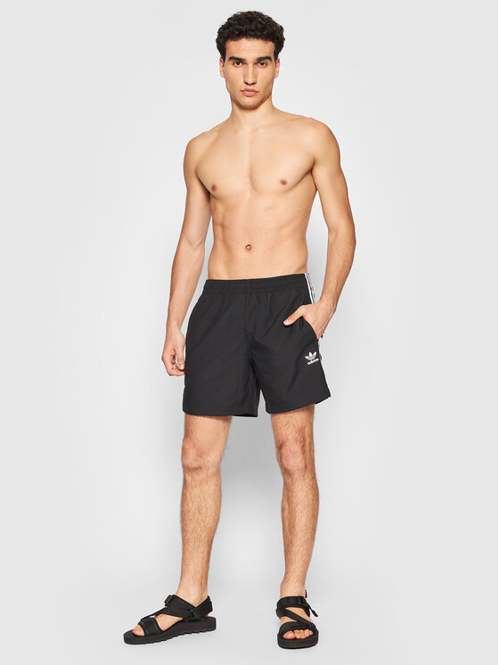 adidas adidas Σορτς κολύμβησης adicolor Classics 3-Stripes H06701 Μαύρο Regular Fit