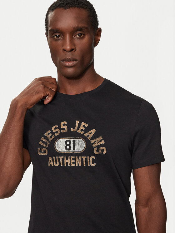 Guess Guess Тишърт M4BI74 K8HM0 Черен Slim Fit