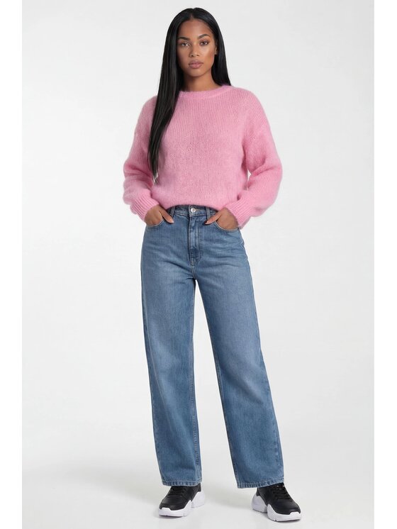 FIGL FIGL Sweter M1328 Różowy Regular Fit