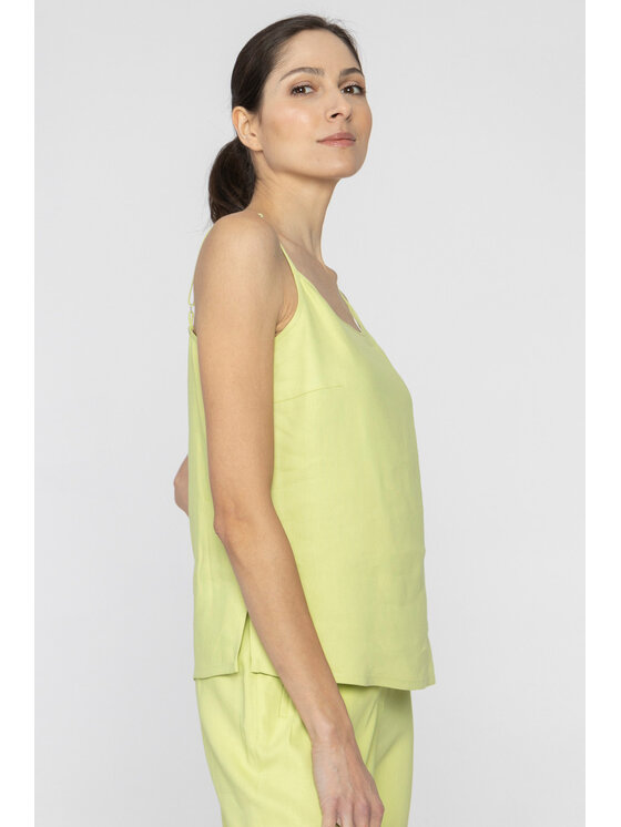 Deni Cler Milano Deni Cler Milano Top W-DC-0012-D2-H4-40-1 Żółty Regular Fit