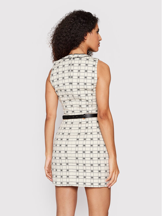 Elisabetta Franchi Elisabetta Franchi Φόρεμα κοκτέιλ AB-047-21E2-V620 Μπεζ Slim Fit