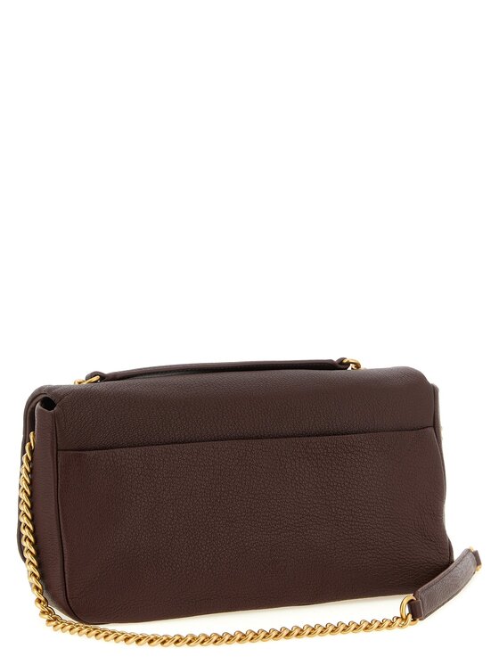 PINKO PINKO Torebka Brown Lamb Leather Shoulder Brązowy