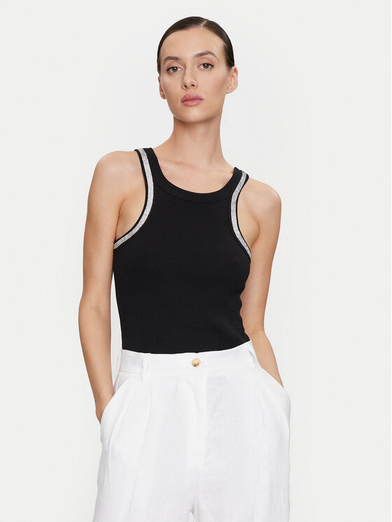 ViCOLO Top RB0244 Čierna Regular Fit