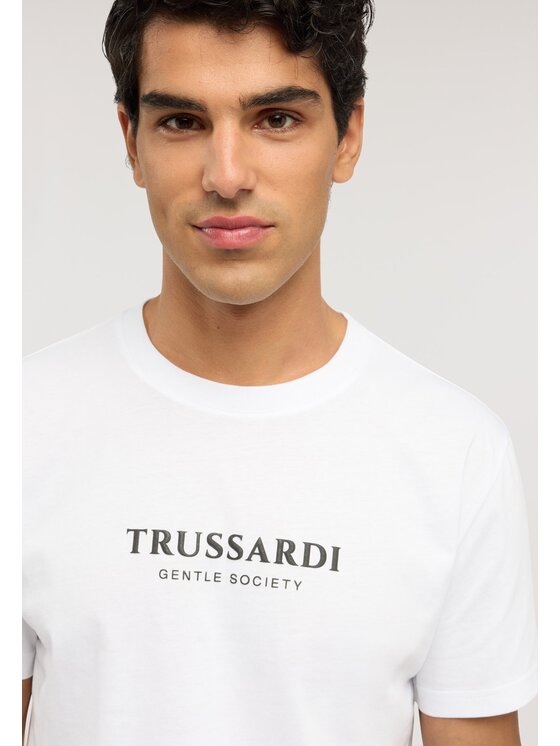 Trussardi Trussardi T-Shirt G0088000205N001 Biały Regular Fit
