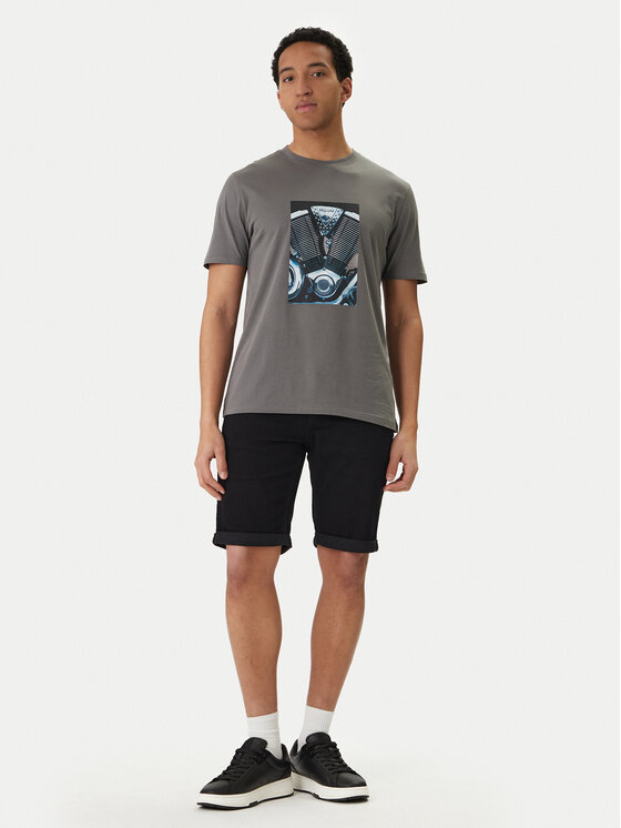 HUGO HUGO T-Shirt Dostino 50557674 Szary Regular Fit