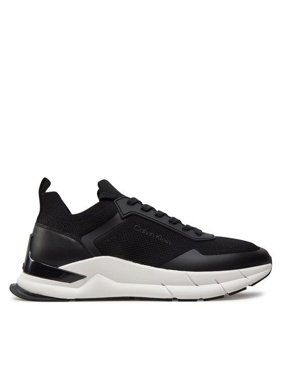 Calvin Klein Sneakersy Low Top Lace Up Mix HM0HM00918 Čierna