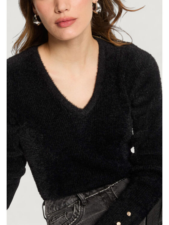 Morgan De Toi Morgan De Toi Maglione 212-MOOVE Nero Sweat Fit