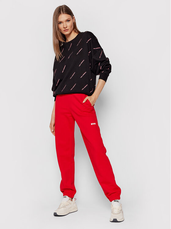 KARL LAGERFELD KARL LAGERFELD Mikina 215W1802 Černá Relaxed Fit