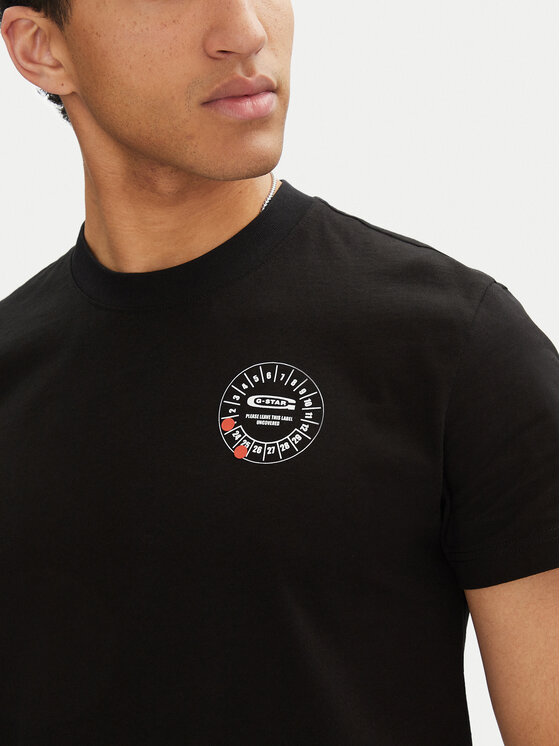 G-Star Raw G-Star Raw T-Shirt Gauge D25972-C336 6484 Czarny Regular Fit