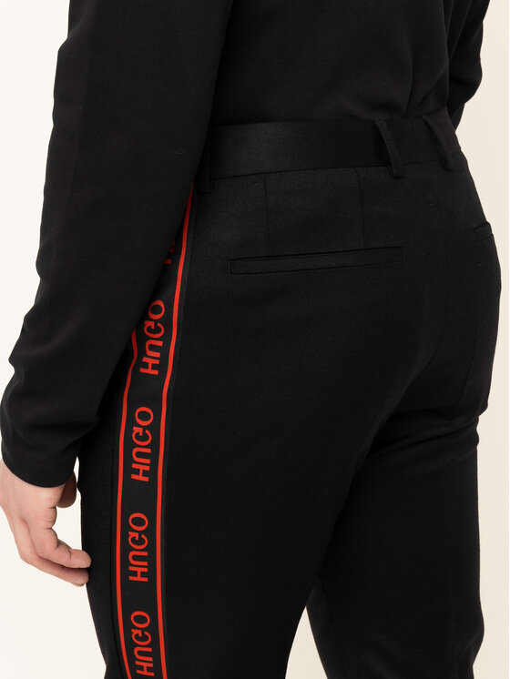 Hugo Hugo Spodnie materiałowe Farlys194F1 50418736 Czarny Relaxed Fit
