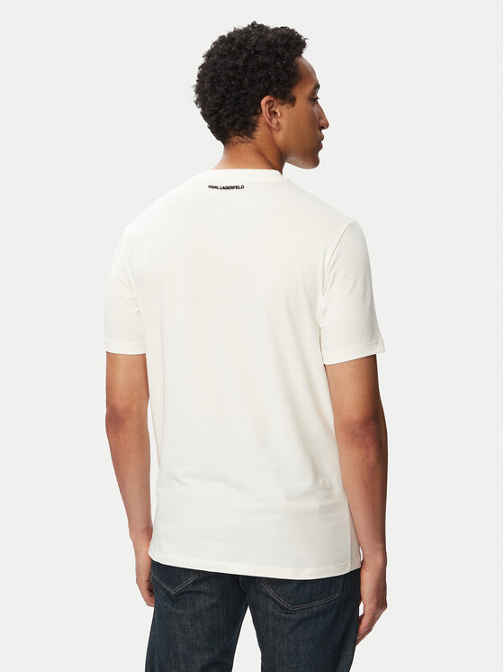 KARL LAGERFELD KARL LAGERFELD Тишърт 755048 563235 Бял Regular Fit
