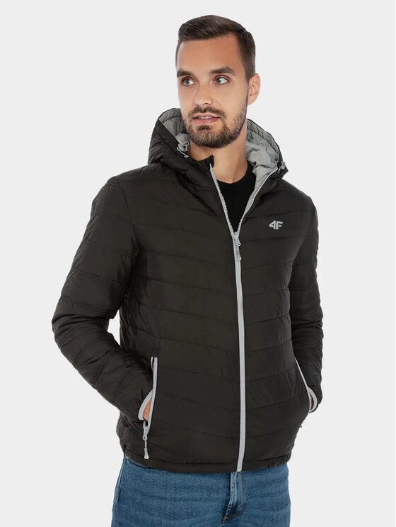 4F 4F Giubbotto piumino 4FWAW23TDJAM434-27M Grigio Regular Fit